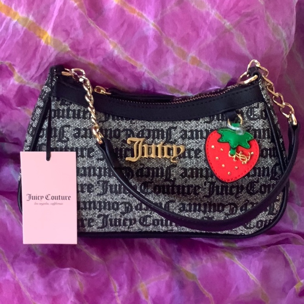 💖Juicy Couture Liquorice Logo Shoulder Bag